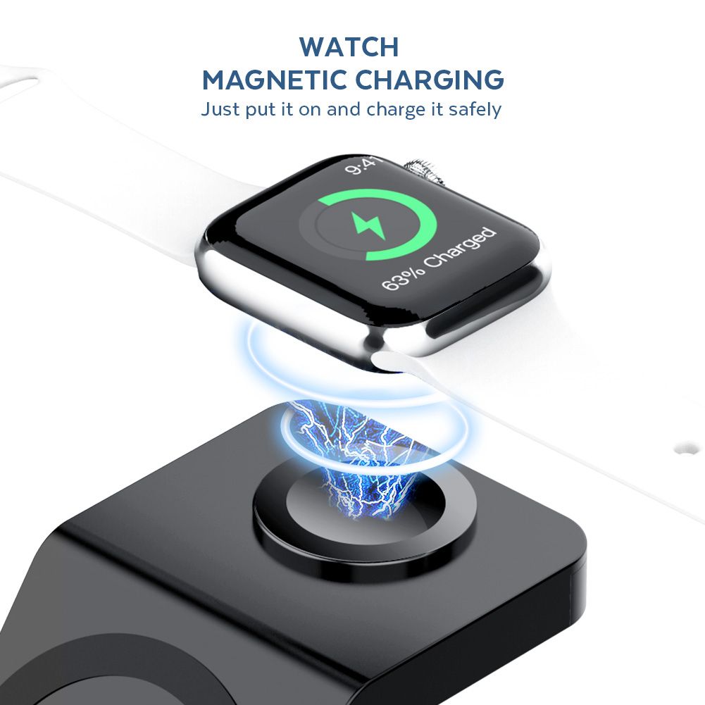 3 In 1 Magnetic Qi Wireless Chargers For Magsafe Chargers