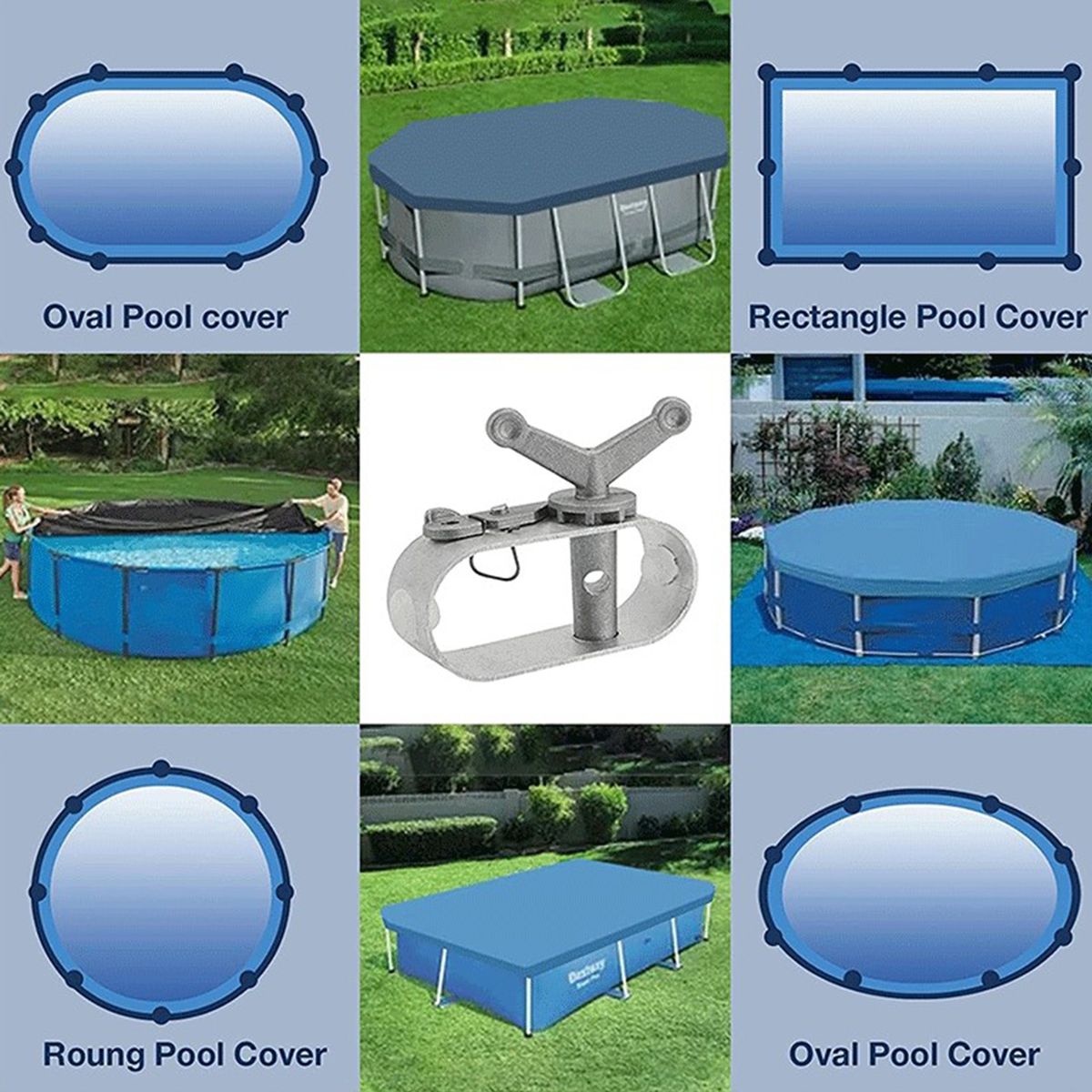 1 Set Ground Pool Winch Securing Above Ground Swimming Pool D