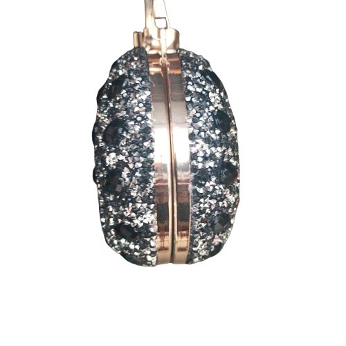 Ladies Rhinestone Clutch Purse Evening  Purse-black
