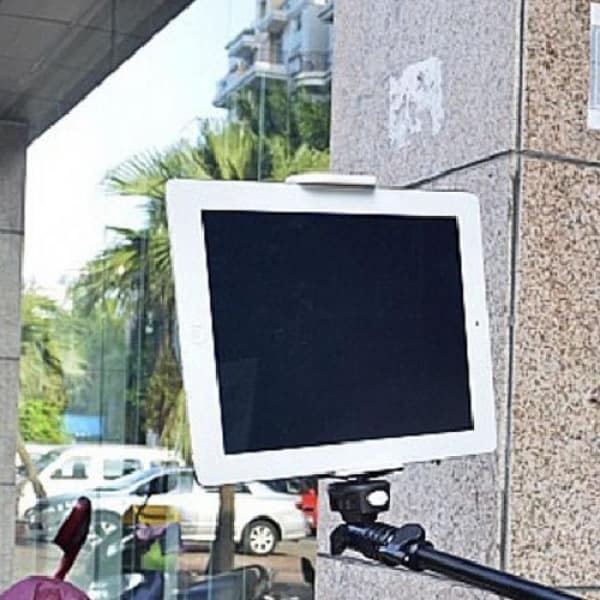 Tablet And Phone Holder Clip Mount For Selfie Stick And Tripod - 2 in 1