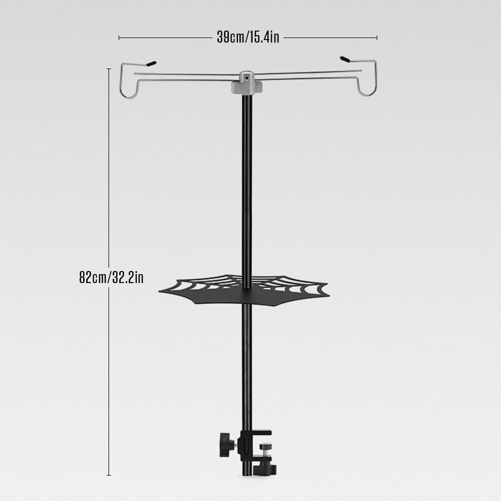 Aluminum Folding Light Stand Table Clamp   Ground Insert