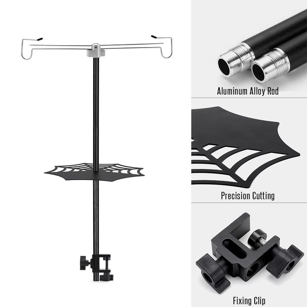 Aluminum Folding Light Stand Table Clamp   Ground Insert