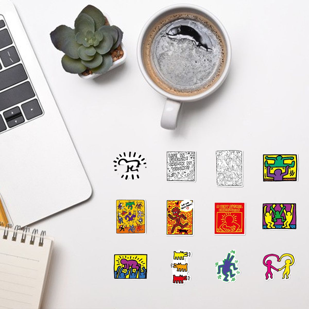50PcsSet Guitar Stickers Street Art Stickers Laptop Mix Color