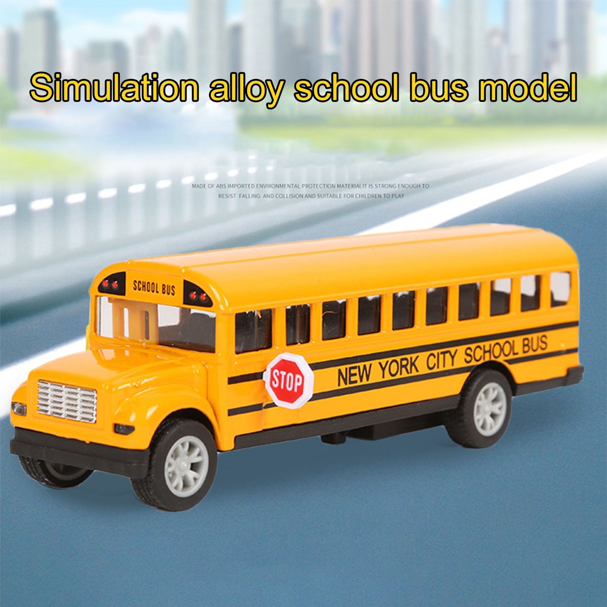 Car Model Long Nose Friction Powered School Bus Model