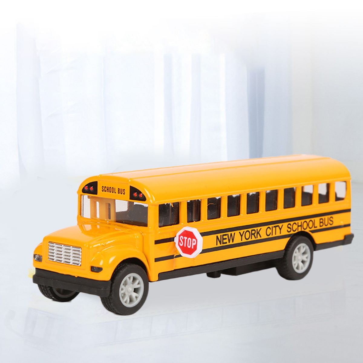 Car Model Long Nose Friction Powered School Bus Model