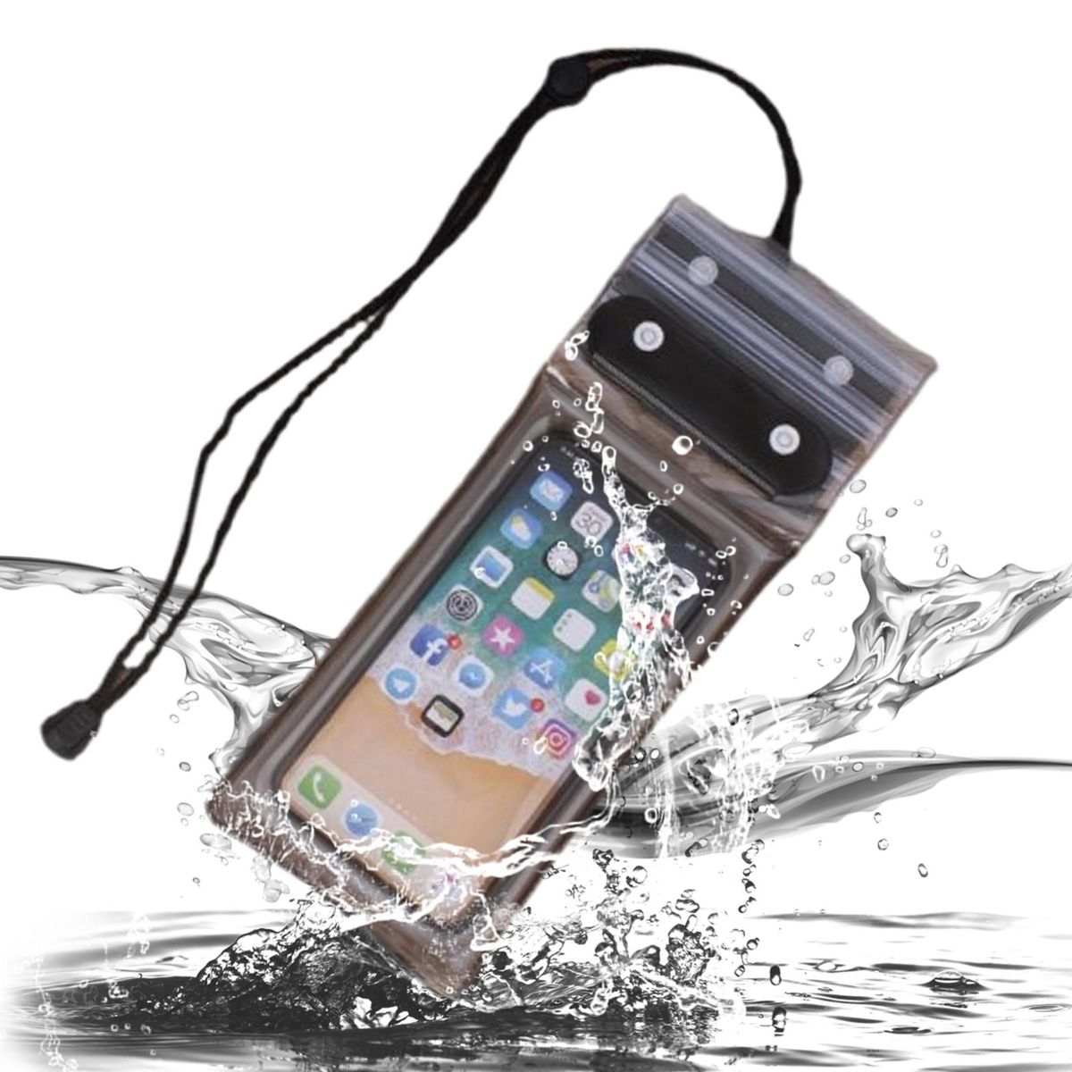 Waterproof Phone Bag Universal Phone Water Resistant Bag Black