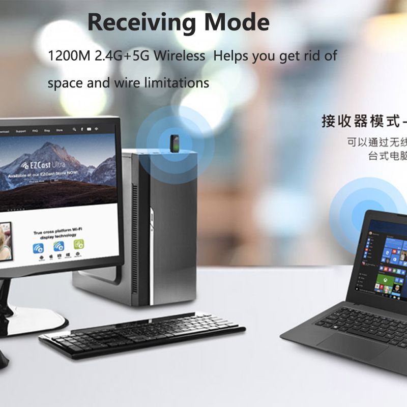 EZCAST 5300BS WIFI Bluetooth Adapter 1200M USB3.0 Ac 802.11
