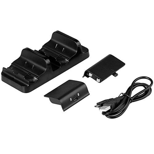 Dual Slots Controller Charger Dock Station Stand Holder Base Kit With Dual Rechargeable Battery Packs For Xbox One X Slim Controller