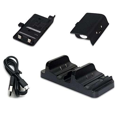 Dual Slots Controller Charger Dock Station Stand Holder Base Kit With Dual Rechargeable Battery Packs For Xbox One X Slim Controller