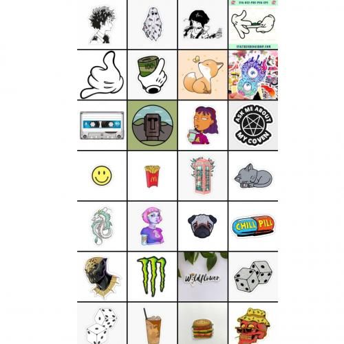 Random 10 Pcs Self Adhesive Stickers For Laptop Phone Fridge