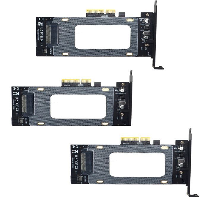 3pcs -E Riser 4X To U.2 SFF-8639 Expansion Card Adapter For PC