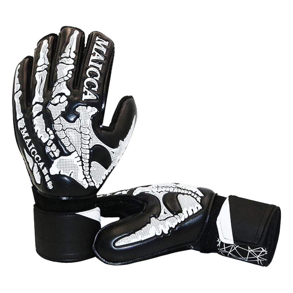 Goalkeeper Gloves Soccer Kids Girls Football Black White 8
