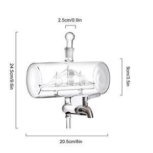 Whisky Decanter Set Glass Whiskey Container Set Creatives Sailing Shape 4 Cup Bottle Capacity 1100ML Wine Glass Capacity 310ml