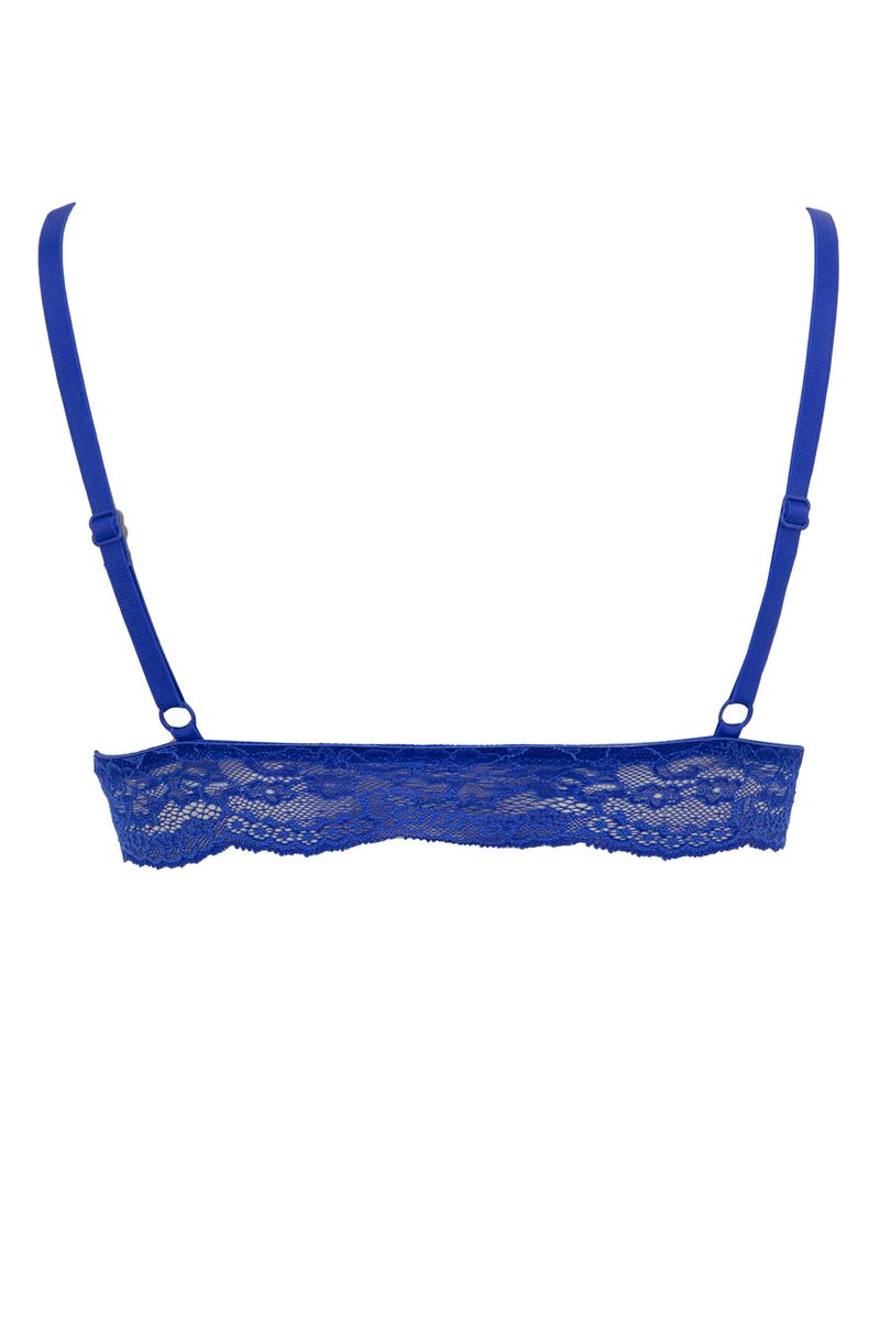 Woman Casual Triangle Bra - Blue