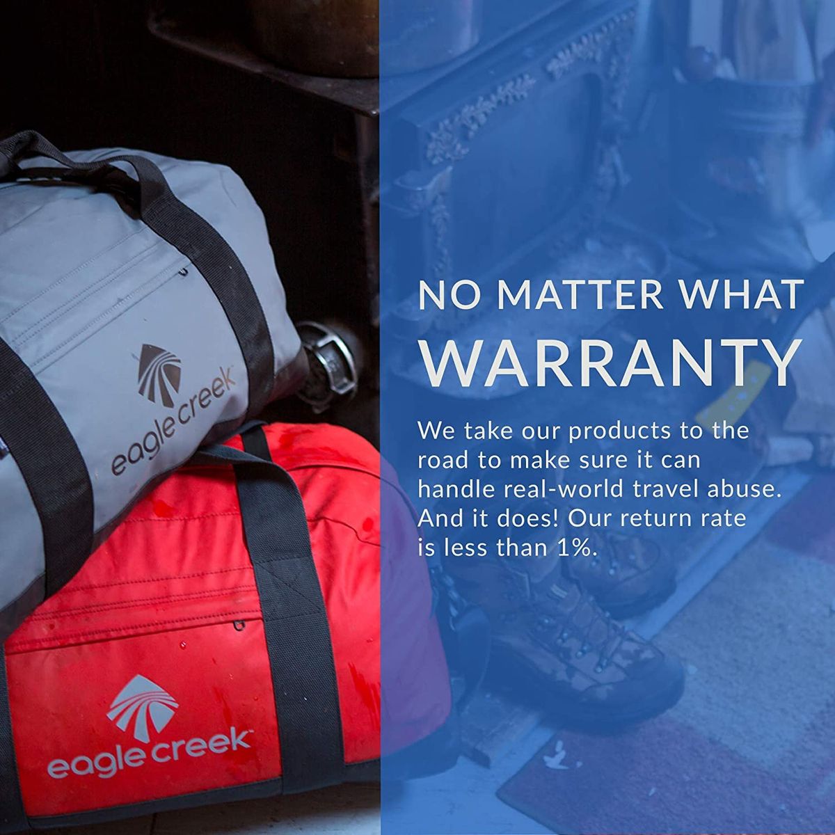 Eagle Creek No Matter What Rolling Duffel, Slate Blue