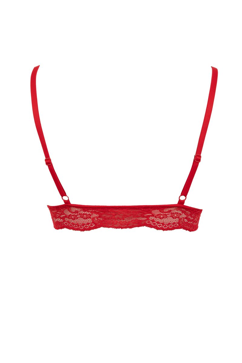Woman Casual Triangle Bra - Red