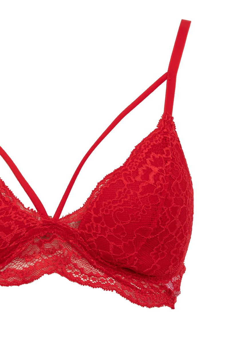 Woman Casual Triangle Bra - Red