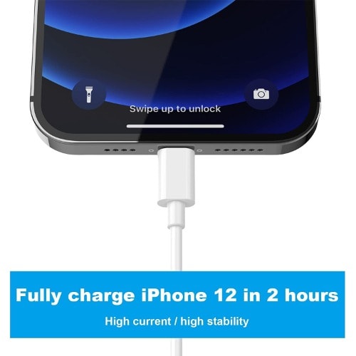 2m/6ft Fast Charging Cable For iPhone 11/11pro/11max/ X/xs/xr/xs Max/8/7/6/5s/se - 1 Piece