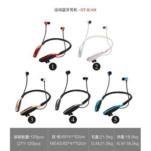 Bluetooth Earpiece Headset Neckband-Gold