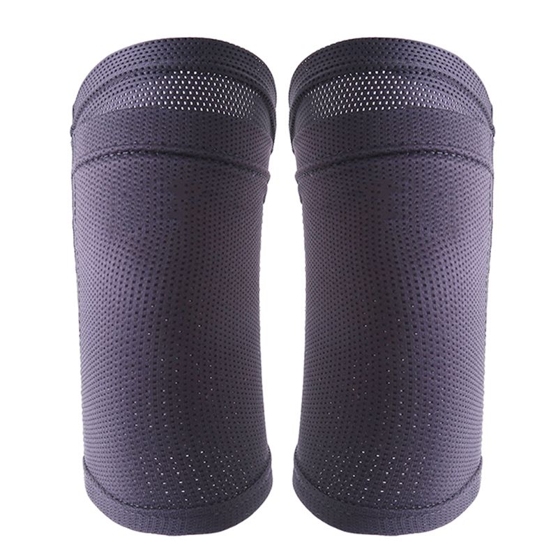 Men's Professional Soccer Shin Pads Holder Sports Instep Foot Socks Football Shin Guards Lock Sleeves Mesh Polyester Breathable-Black