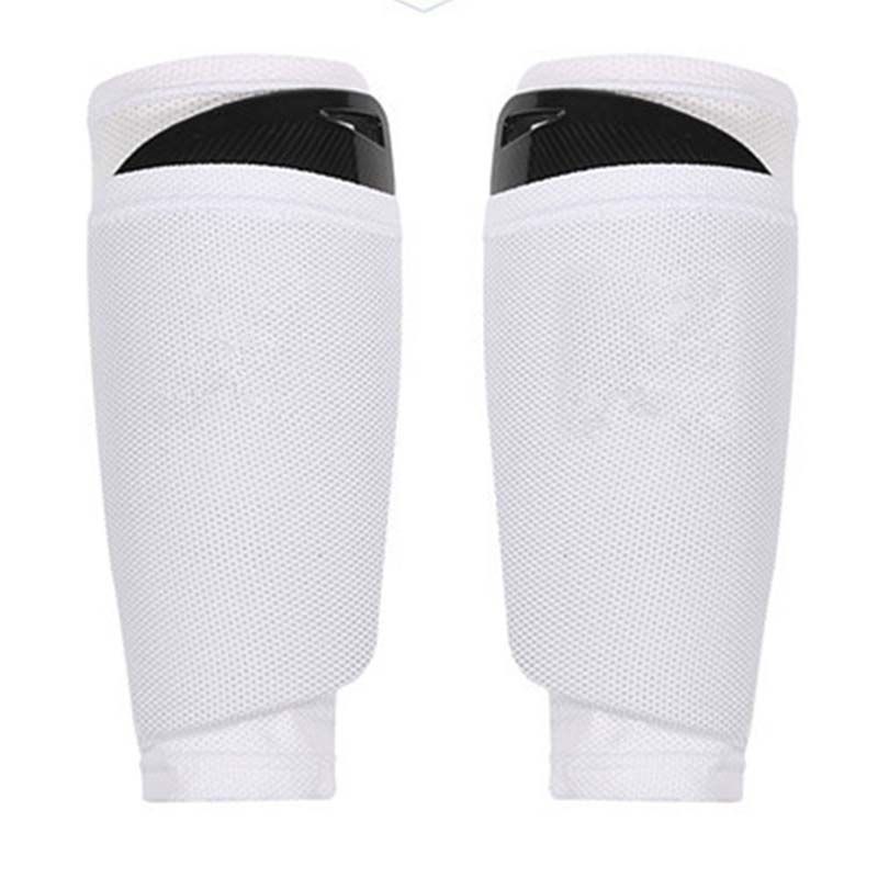 Men's Professional Soccer Shin Pads Holder Sports Instep Foot Socks Football Shin Guards Lock Sleeves Mesh Polyester Breathable-Black