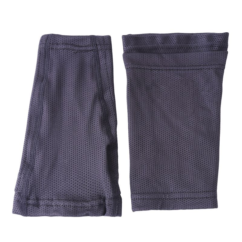 Men's Professional Soccer Shin Pads Holder Sports Instep Foot Socks Football Shin Guards Lock Sleeves Mesh Polyester Breathable-Black
