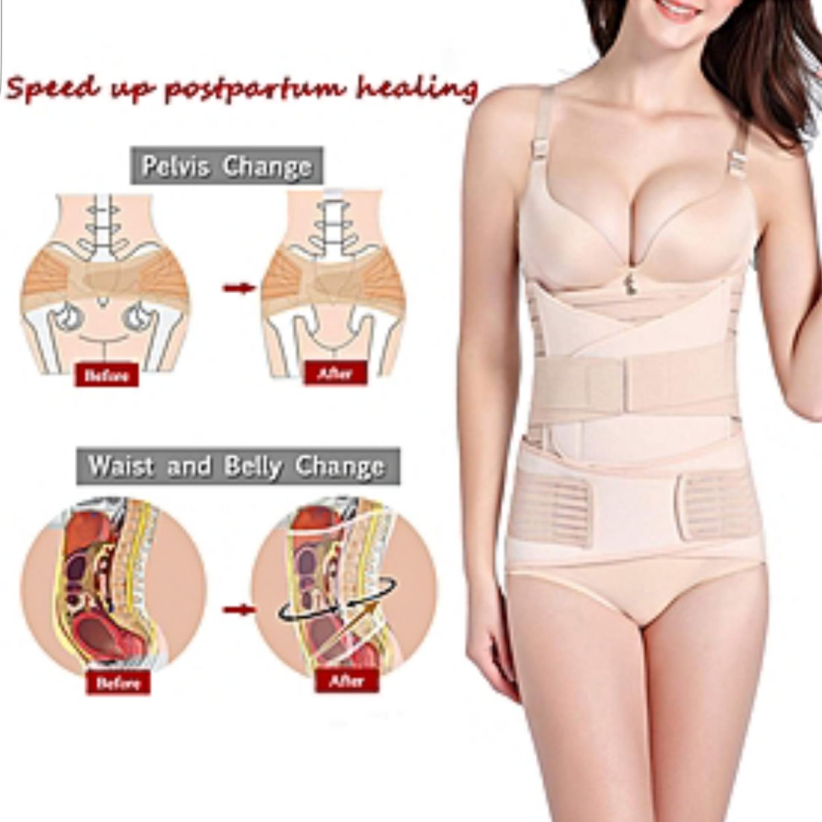 3in1 Postpartum Recovery Belt Tummy Shapewear