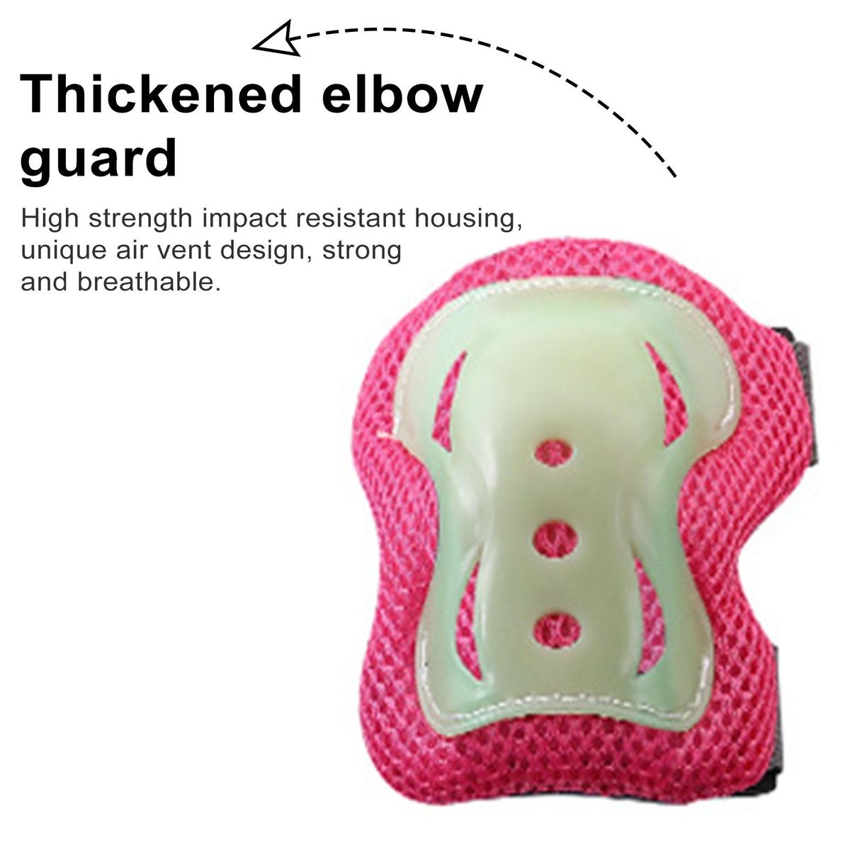 Youth Knee Pads Toddler Protective Gear Set Lightweight Shockproof Pink