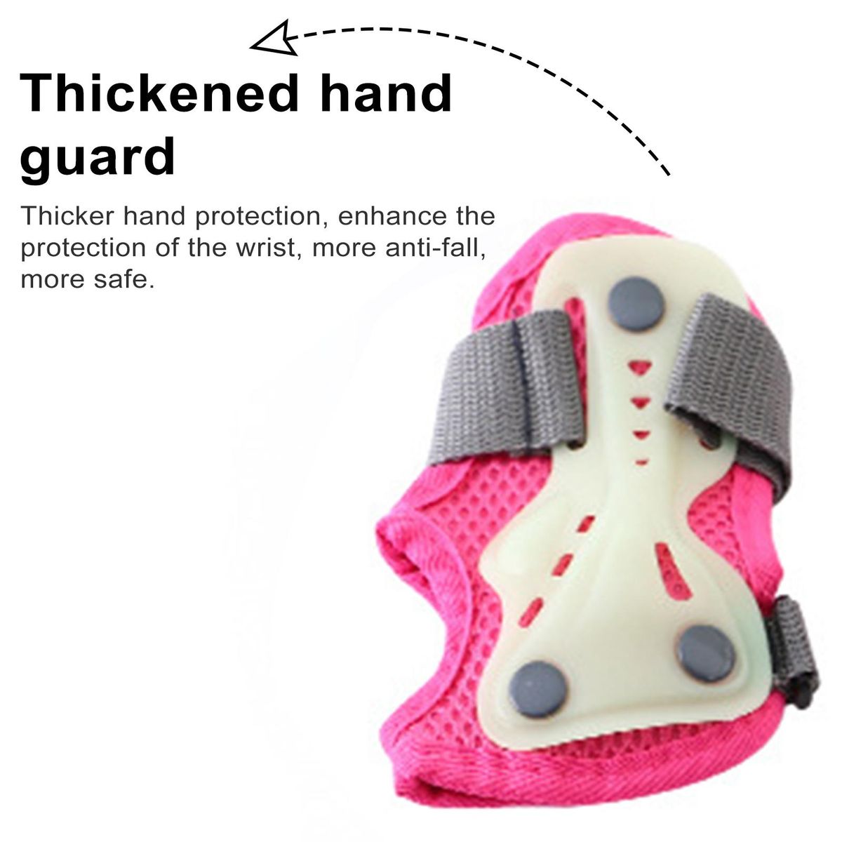 Youth Knee Pads Toddler Protective Gear Set Lightweight Shockproof Pink