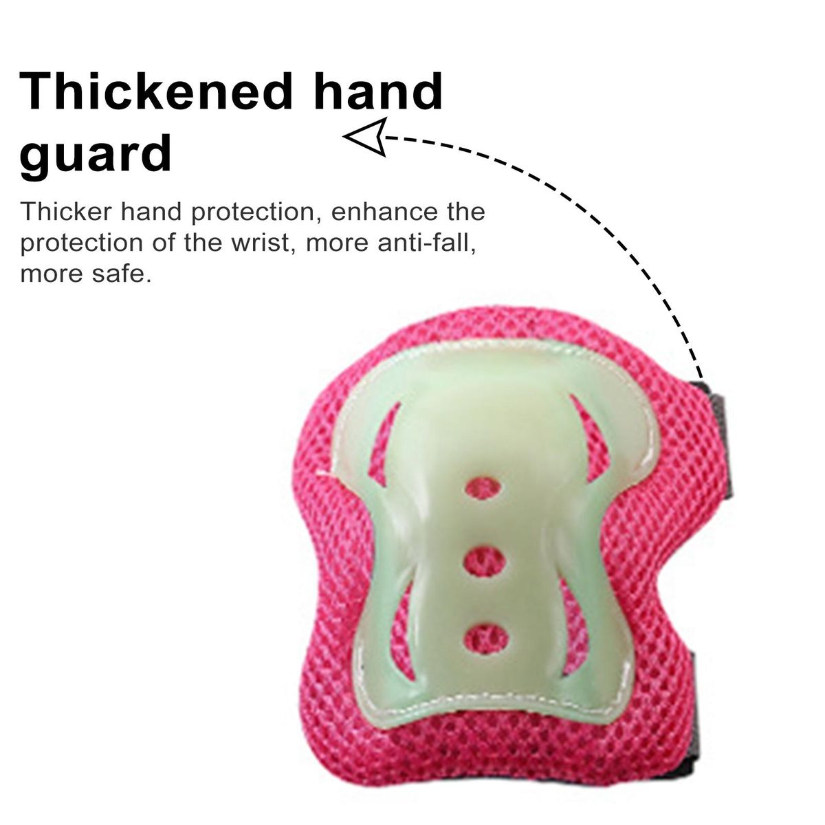 Youth Knee Pads Toddler Protective Gear Set Lightweight Shockproof Pink