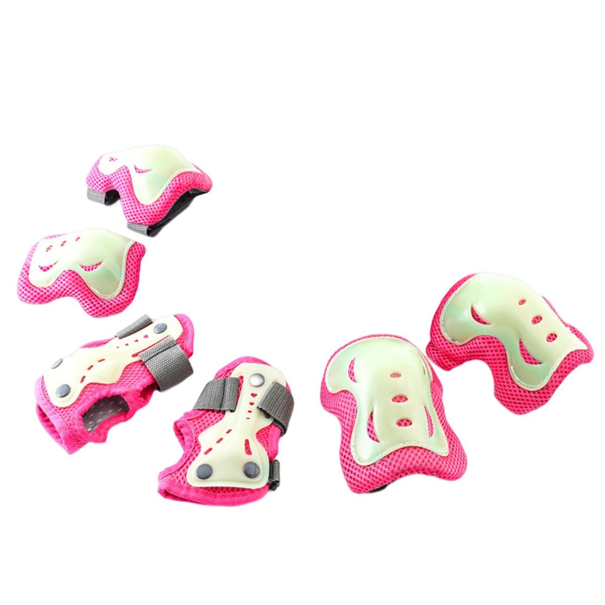 Youth Knee Pads Toddler Protective Gear Set Lightweight Shockproof Pink