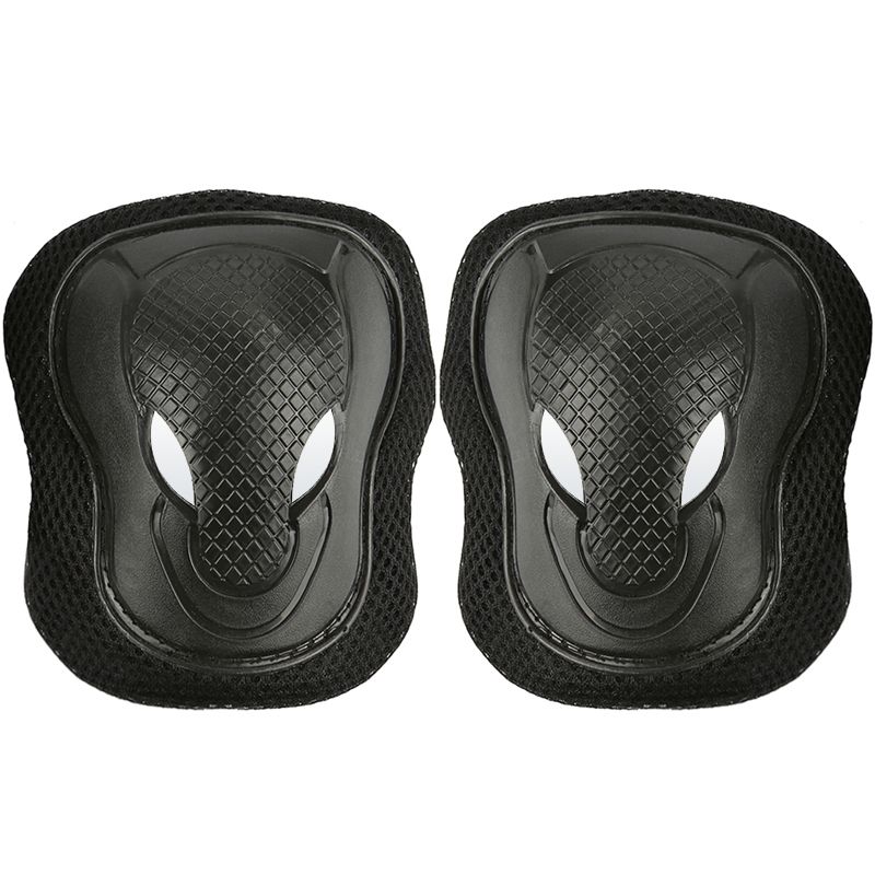 (Black)6pcs/set Cycling Roller Skating Protector Gear Pad Guard Set For Knee Elbow Wrist For Skateboard Roller Blading Riding Scooter SAB
