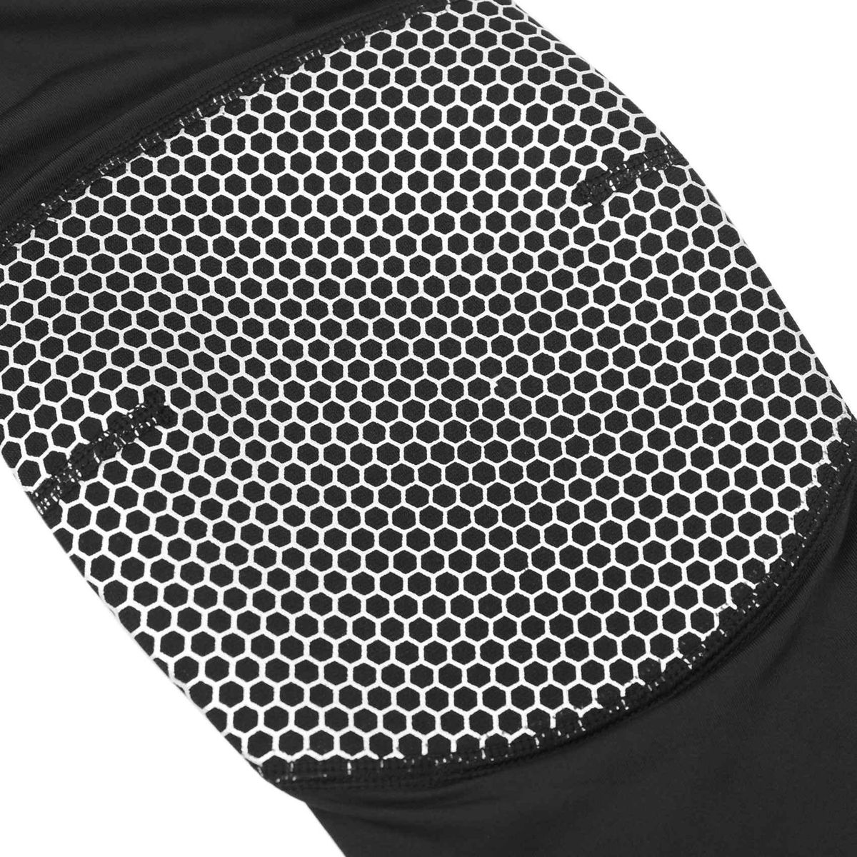 Unisex Running Basketball Sports Compression Knee Leg Calf Support Stretch Brace Long Sleeve Protector Wrap(black + silver L)