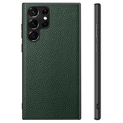 Premium Leather Samsung Galaxy S22 Ultra Case  Green