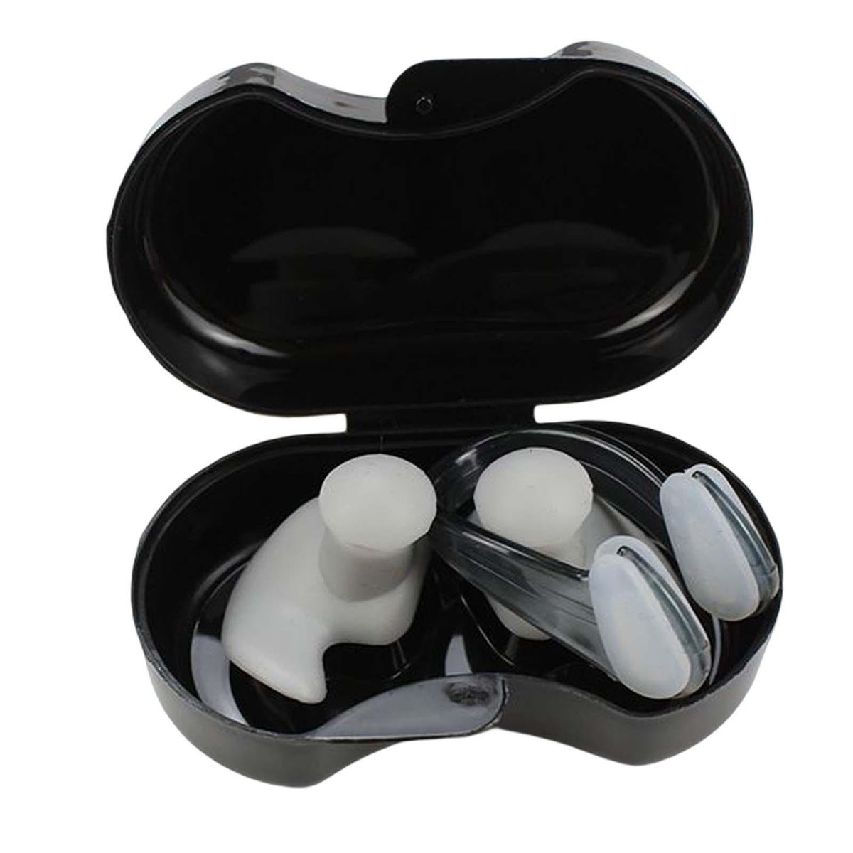 Swimming Ear Plug And Nose Clip Swimming Ear  Reusable Kids Gray