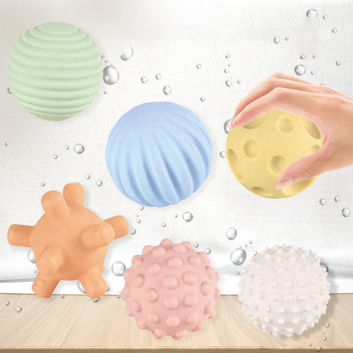 6x Sensory Toy Balls Touch Hand Ball Grasp Toy For Game