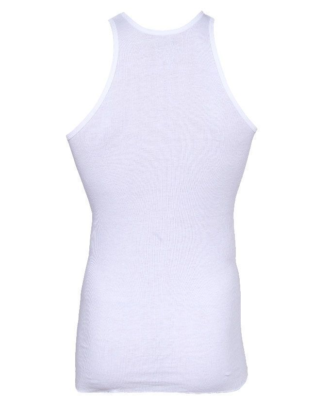 3-in-1 Pack Men's Ribbed Sleeveless Vest - White