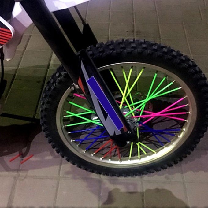 144 Pieces Universal Motocross Wheel Rim Spoke Wraps Skins Cover Deep