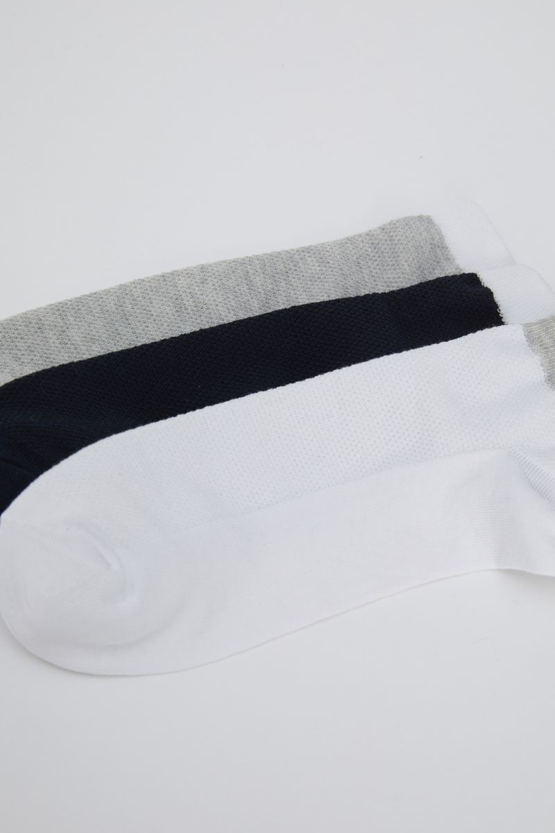 3 Pieces Man Low Cut Socks - Multicolour