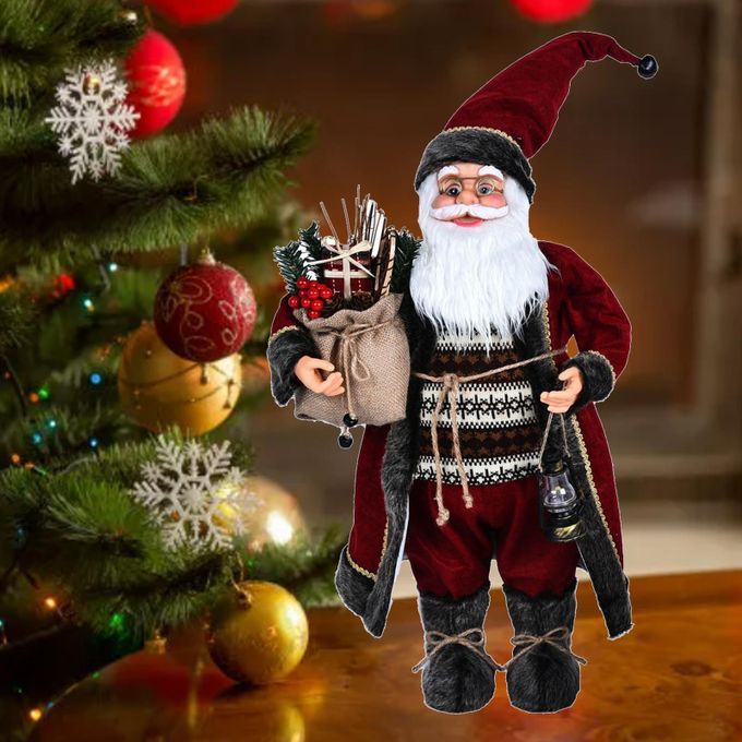 Santa Claus Figures Xmas Ornament Santa Statues And Figurines Style 4