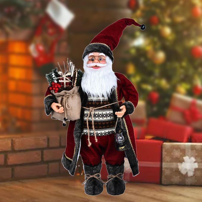 Santa Claus Figures Xmas Ornament Santa Statues And Figurines Style 4