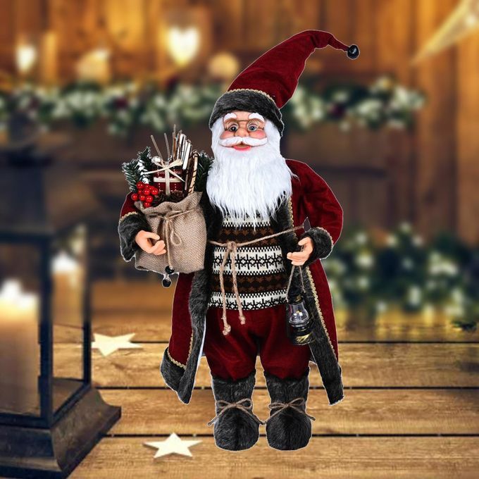 Santa Claus Figures Xmas Ornament Santa Statues And Figurines Style 4