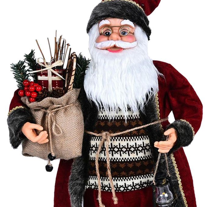 Santa Claus Figures Xmas Ornament Santa Statues And Figurines Style 4