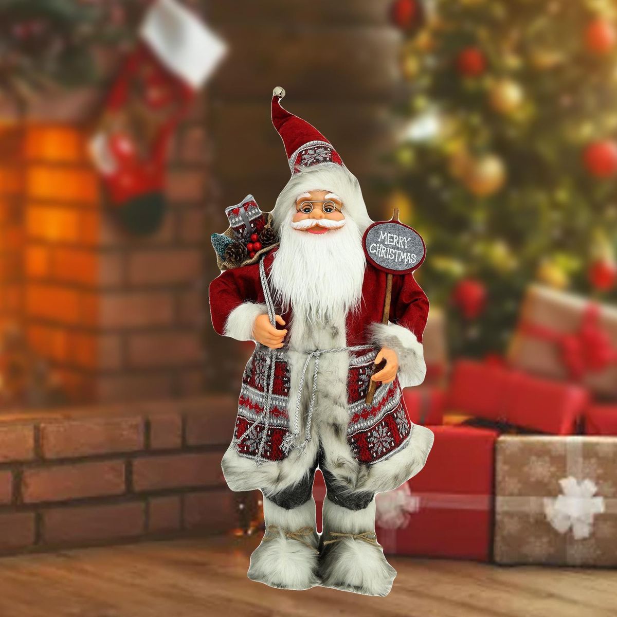 Simulation Santa Claus Figures Desktop Decoration Display Style 1