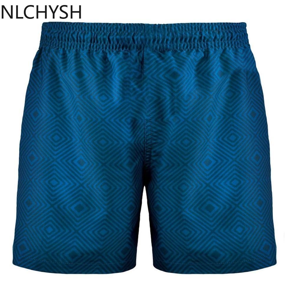 2021 New Fitness Printing Quick Dry Swimwear Men  Swimming Trunks Summer
