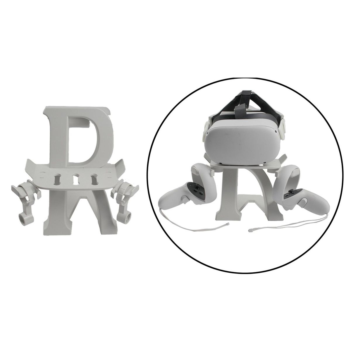 VR Stand Headset Controllers Holder For   Quest  Valve White