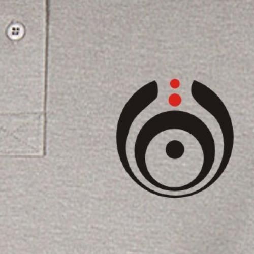 POLO T-Shirt Courage Flock Design - Grey