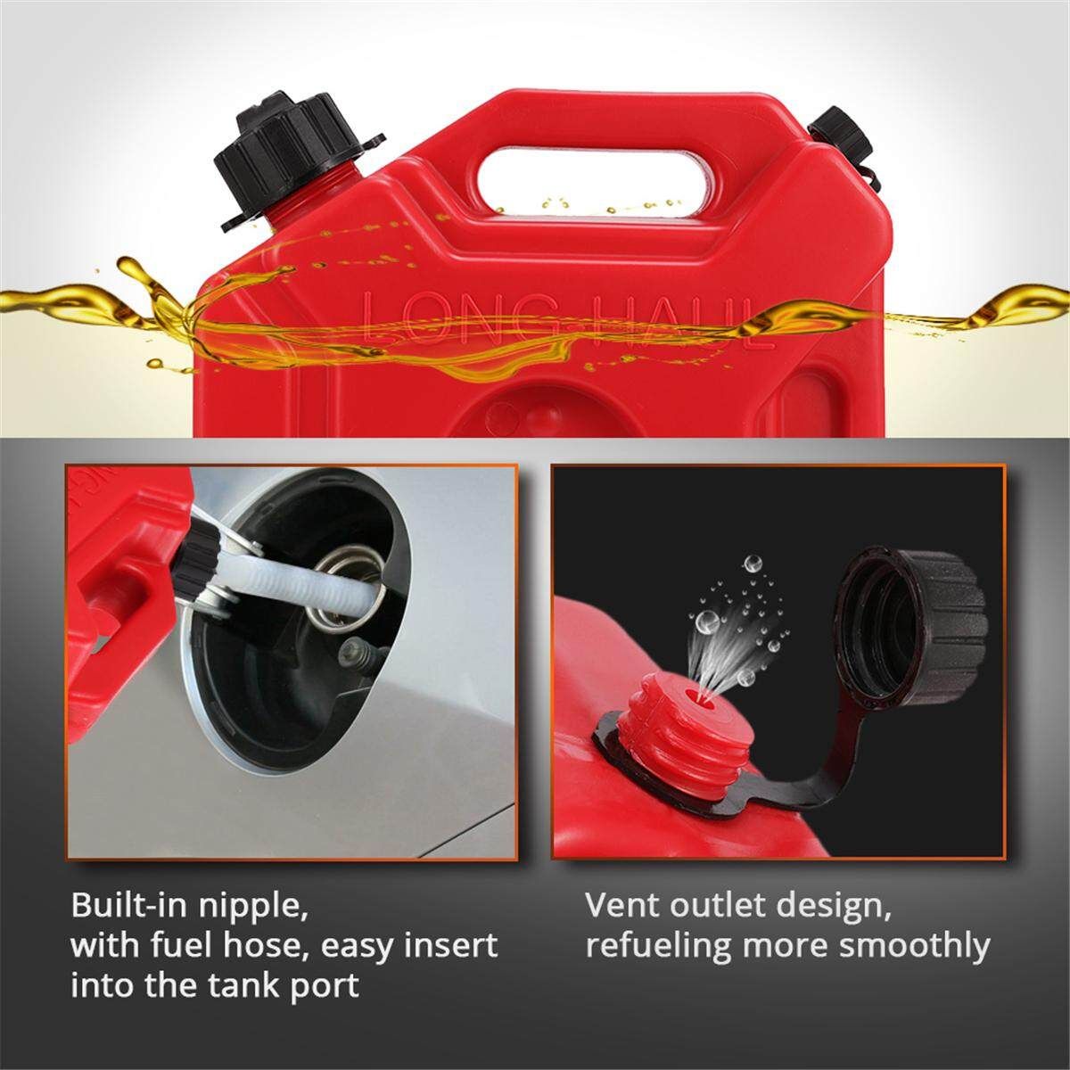 5L Portable Jerry Can Gas Plastic Tank Petrol ATV UTV Motorcycle/Car Gokart