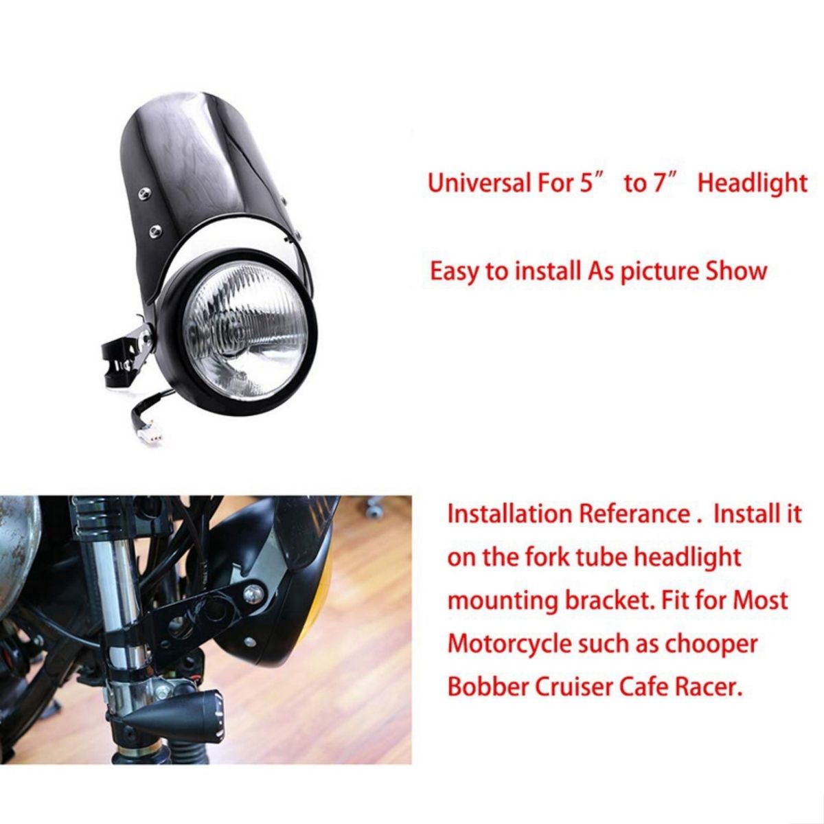 Motorcycle Windshields,Headlight Fairing Universal