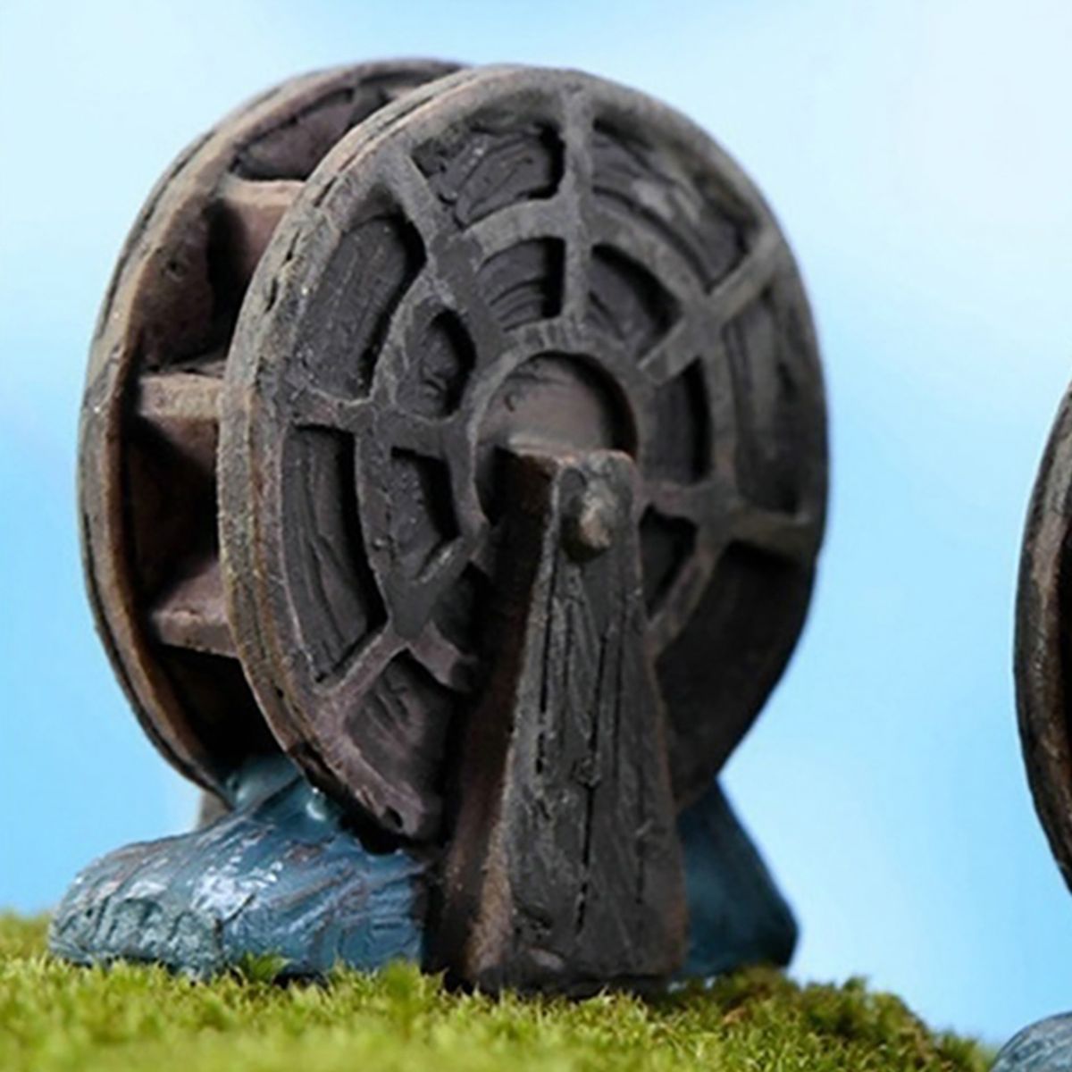 2 Pcs Waterwheel Micro Landscape Bonsai Succulent Plants-